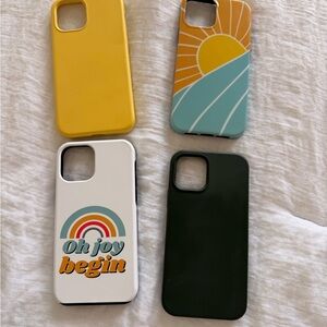 Vibrant IPhone 12 Case Collection - Yellow, Multicolor, White, Green